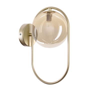 Aplique CORDEL 1xG9/28W/230V latón/beige ahumado