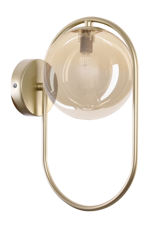 Aplique CORDEL 1xG9/28W/230V latón/beige ahumado