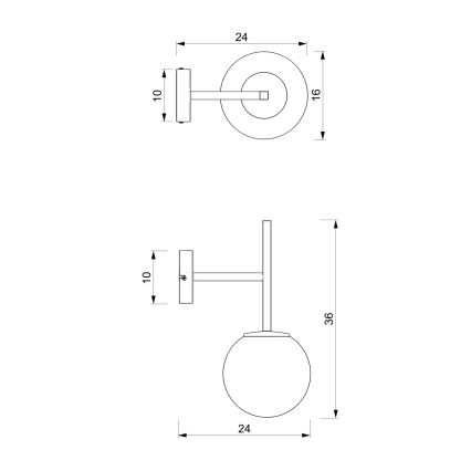 Aplique DAGA 1xE14/60W/230V