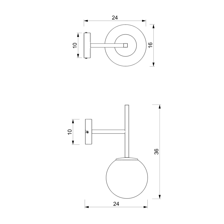 Aplique DAGA 1xE14/60W/230V