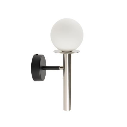 Aplique DAISY 1xG9/12W/230V cromo brillante/negro/blanco
