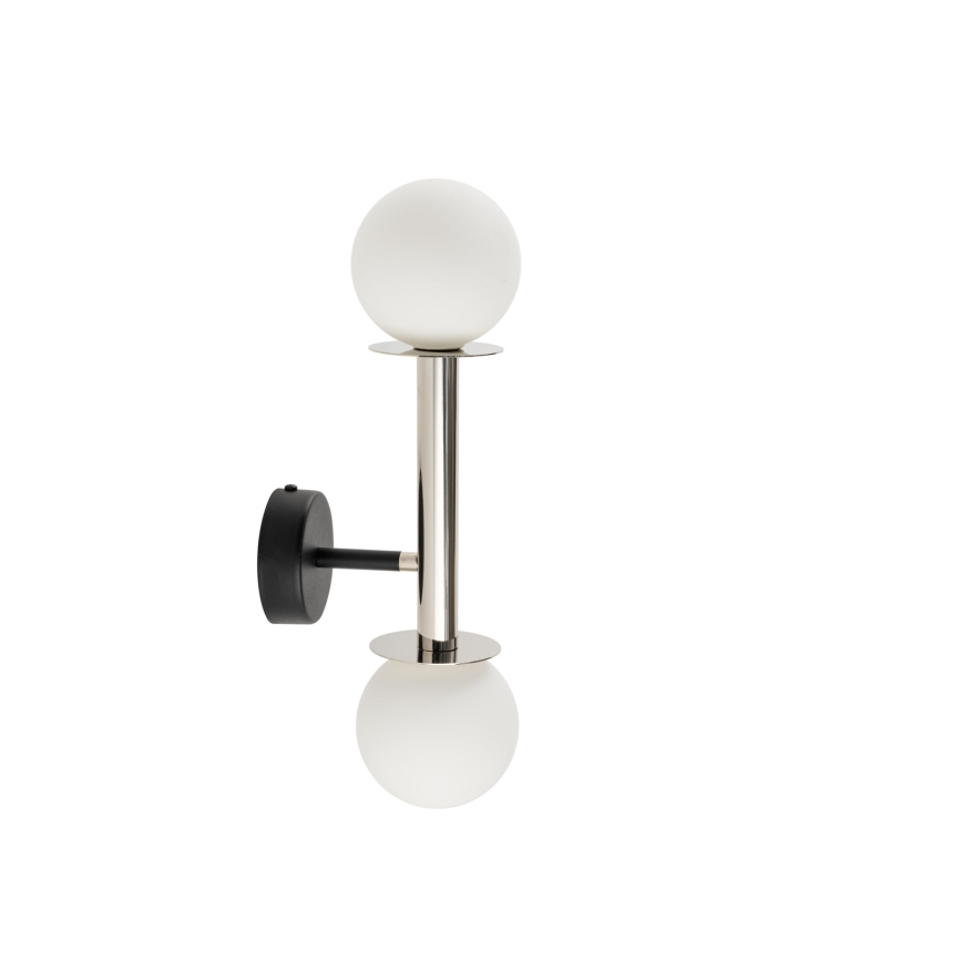 Aplique DAISY 2xG9/12W/230V cromo brillante/negro/blanco