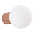 Aplique de baño HALO 1xG9/8W/230V diá. 12 cm IP44 marrón