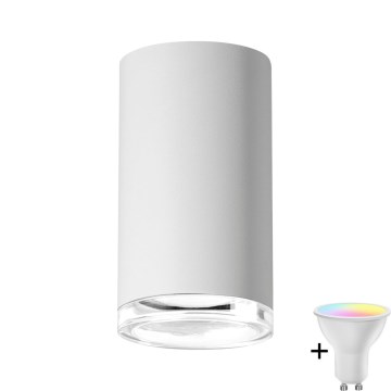 Aplique de baño LED RGBW regulable TURYN 1xGU10/6,5W/230V 2700-6500K Wi-Fi IP44 blanco