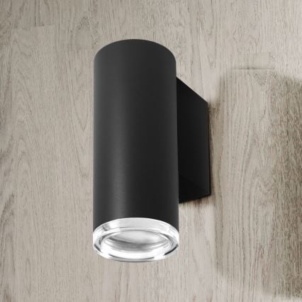 Aplique de baño LED RGBW regulable TURYN 1xGU10/6,5W/230V 2700-6500K Wi-Fi IP44 negro