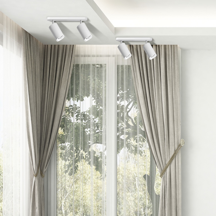 Aplique de baño LED RGBW regulable TURYN 2xGU10/6,5W/230V 2700-6500K Wi-Fi IP44 blanco