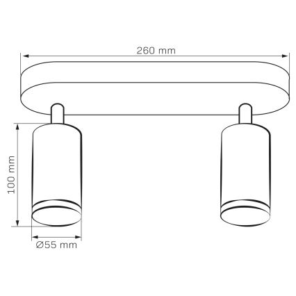 Aplique de baño LED RGBW regulable TURYN 2xGU10/6,5W/230V 2700-6500K Wi-Fi IP44 negro