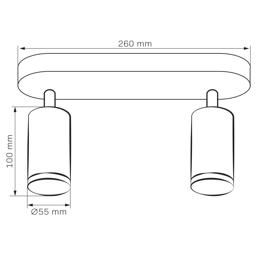Aplique de baño LED RGBW regulable TURYN 2xGU10/6,5W/230V 2700-6500K Wi-Fi IP44 negro