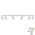 Aplique de baño regulable LED RGBW TURYN 6xGU10/6,5W/230V 2700-6500K Wi-Fi IP44 blanco