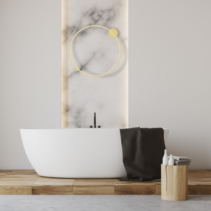 Aplique de baño SATURNO LED/46W/230V IP44 dorado