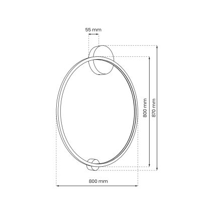 Aplique de baño SATURNO LED/46W/230V IP44 dorado