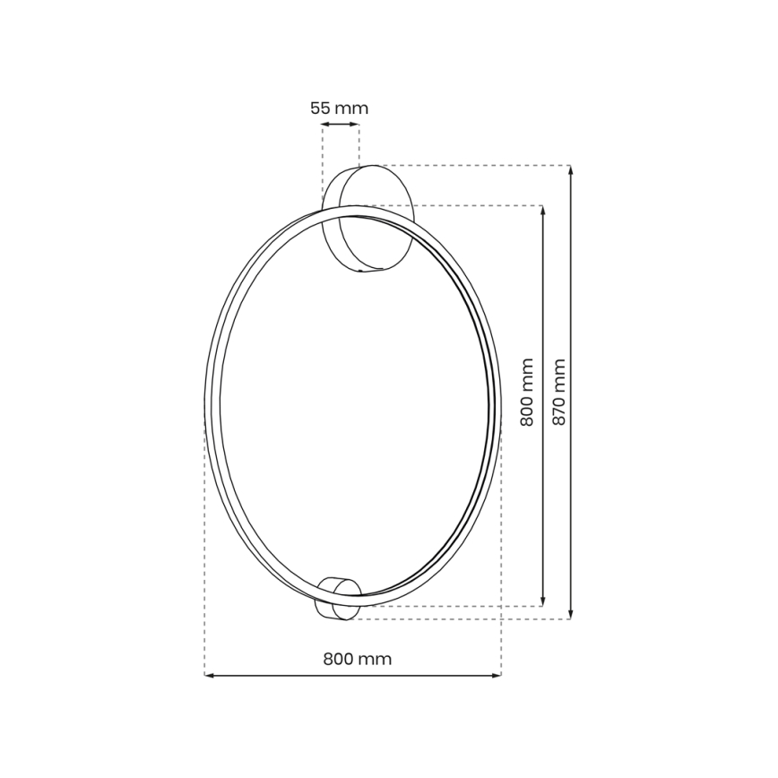 Aplique de baño SATURNO LED/46W/230V IP44 dorado
