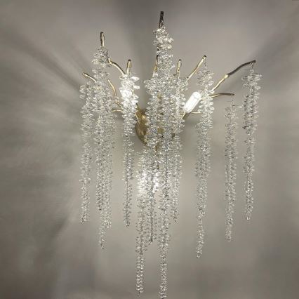 Aplique de cristal 3xG9/40W/230V dorado