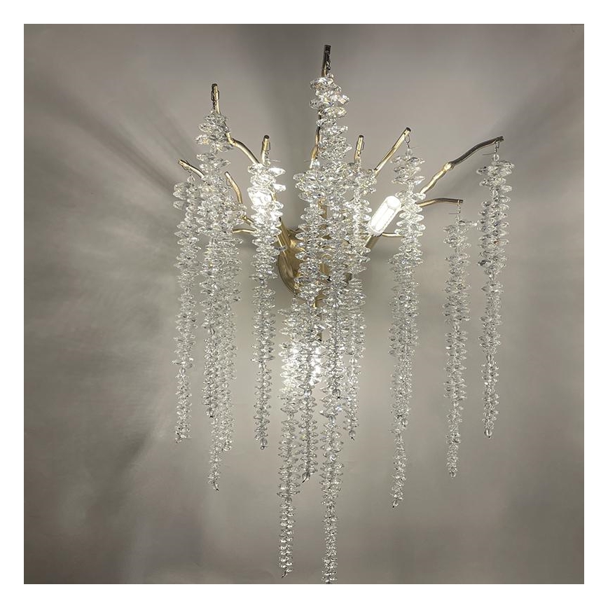 Aplique de cristal 3xG9/40W/230V dorado