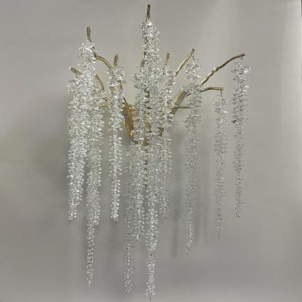 Aplique de cristal 3xG9/40W/230V dorado
