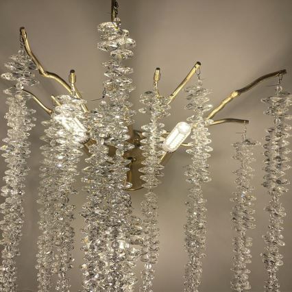 Aplique de cristal 3xG9/40W/230V Oro rosa