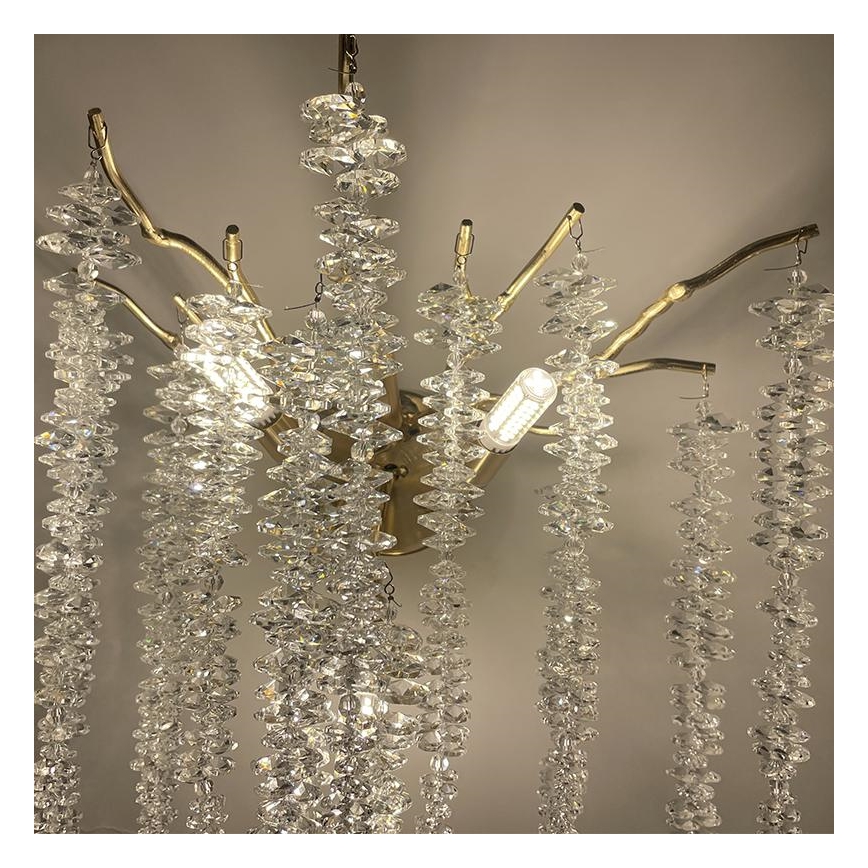 Aplique de cristal 3xG9/40W/230V Oro rosa