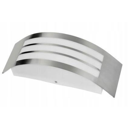 Aplique de exterior 1xE27/14W/230V IP44 cromo mate