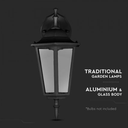 Aplique de exterior 1xE27/40W/230V IP44 negro