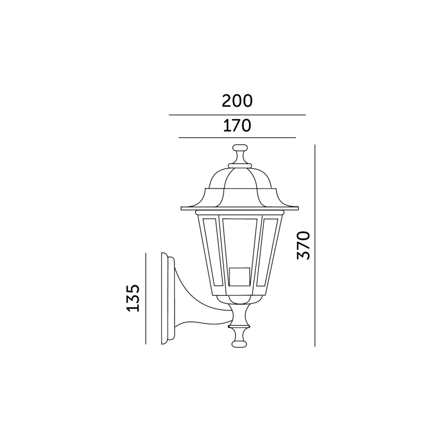 Aplique de exterior 1xE27/60W/230V IP44 blanco