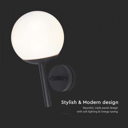 Aplique de exterior 1xE27/60W/230V IP44 negro