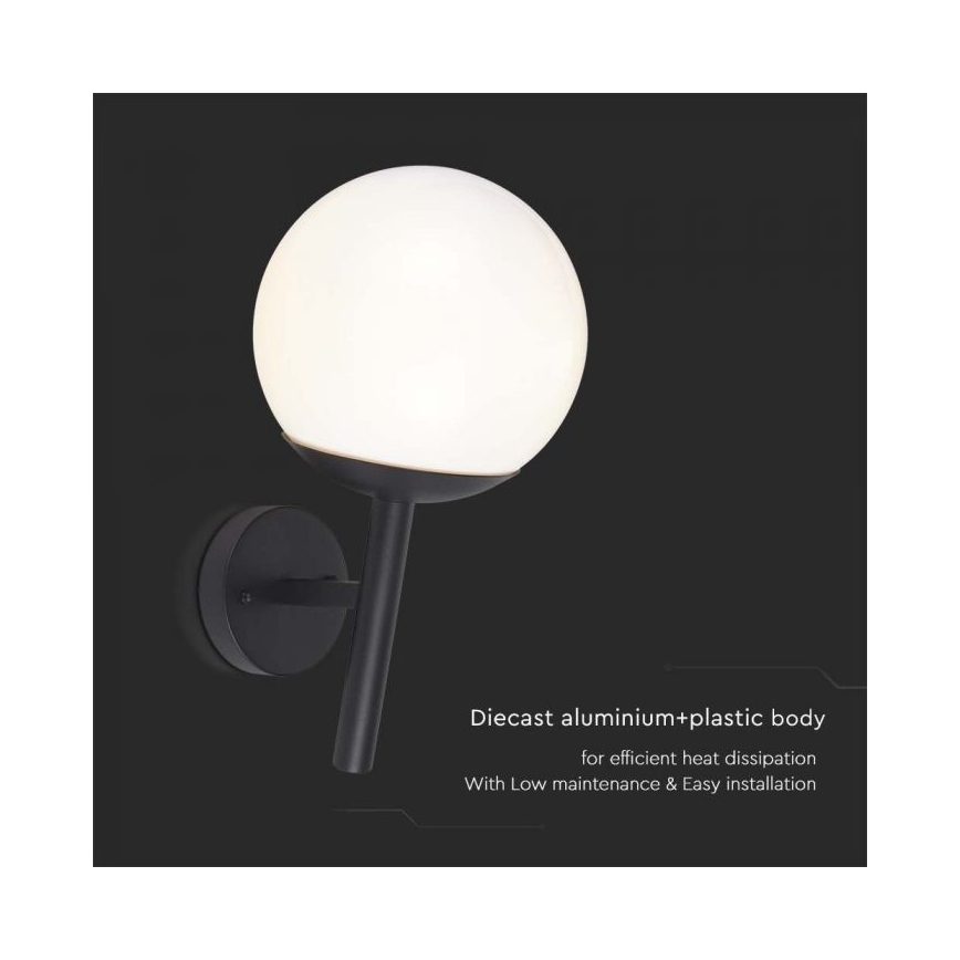 Aplique de exterior 1xE27/60W/230V IP44 negro
