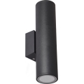 Aplique de exterior 2xGU10/35W/230V IP54 redondeado negro