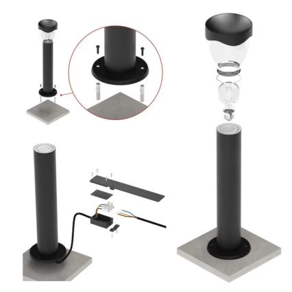 Aplique de exterior ARTEO 1xE27/15W/230V IP44
