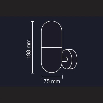 Aplique de exterior HORTEN 1xE27/10W/230V IP44