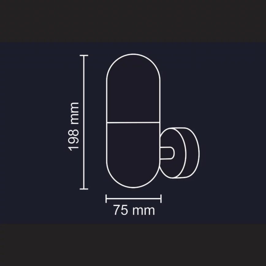 Aplique de exterior HORTEN 1xE27/10W/230V IP44