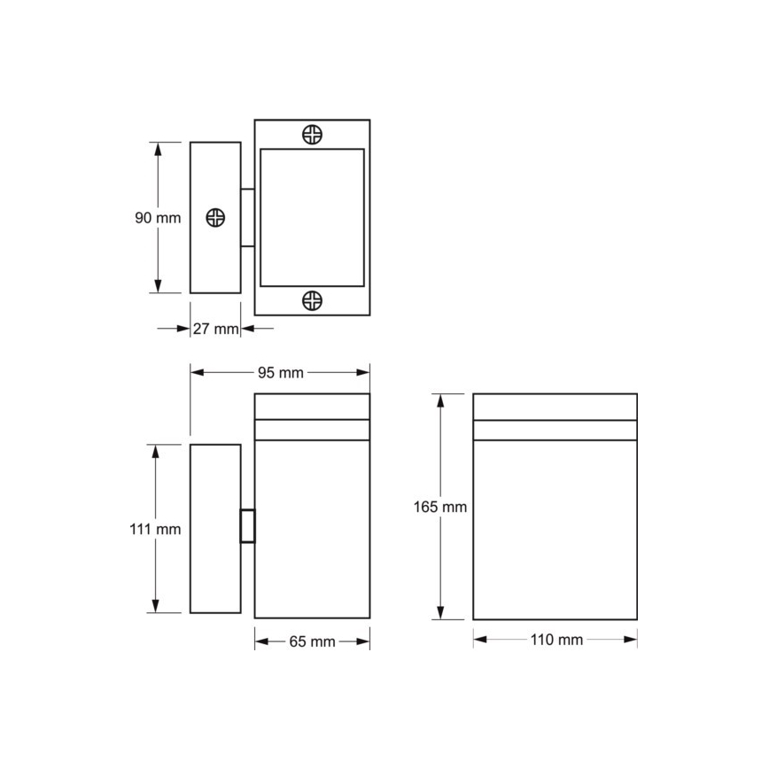 Aplique de exterior LITEK 1xGU10/30W/230V IP54 gris
