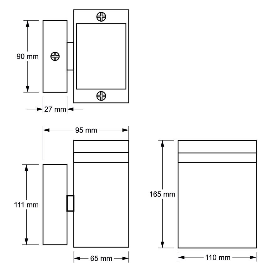 Aplique de exterior LITEK 1xGU10/35W/230V IP44