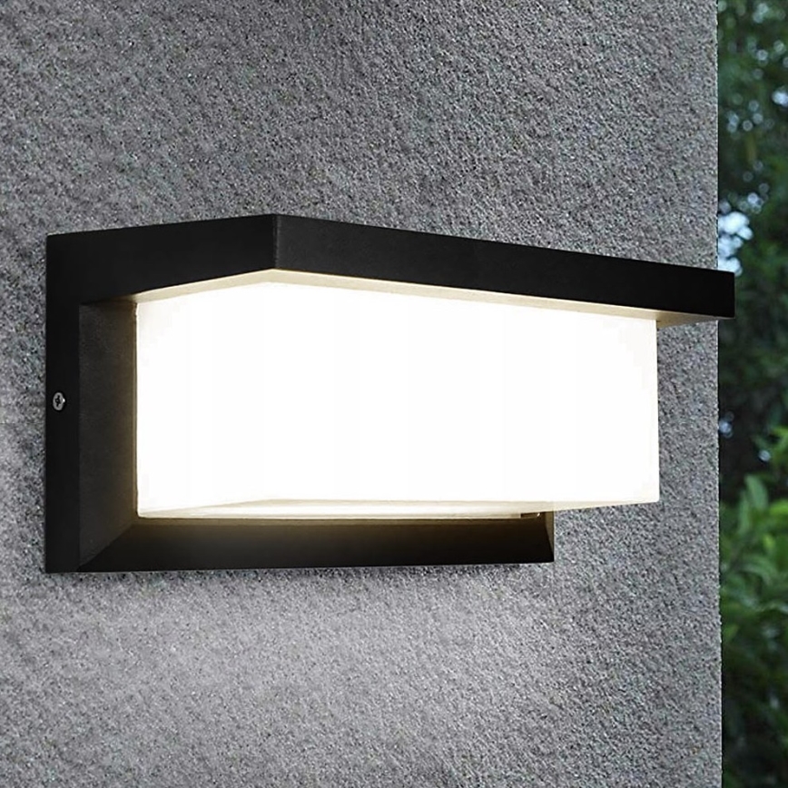 Aplique de exterior NEELY 1xE27/12W/230V IP54 negro