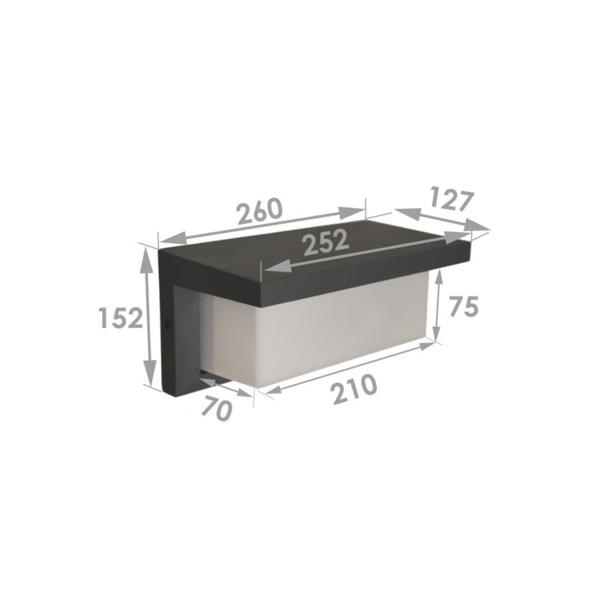 Aplique de exterior NEELY 1xE27/12W/230V IP54 negro