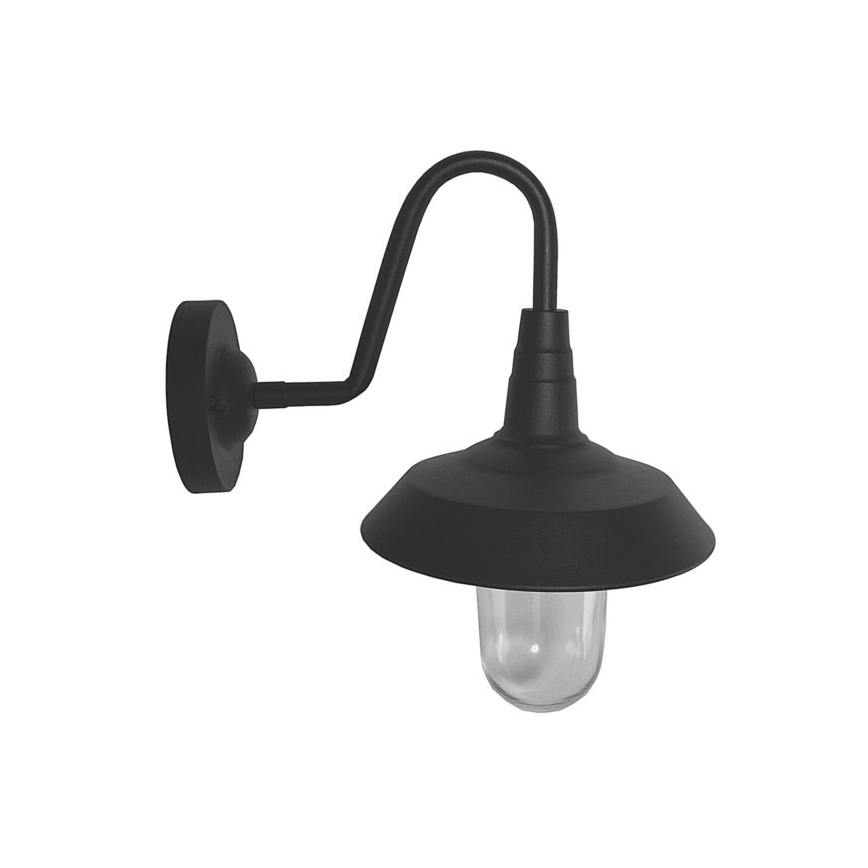 Aplique de exterior NILDA 1xE27/60W/230V IP44 negro