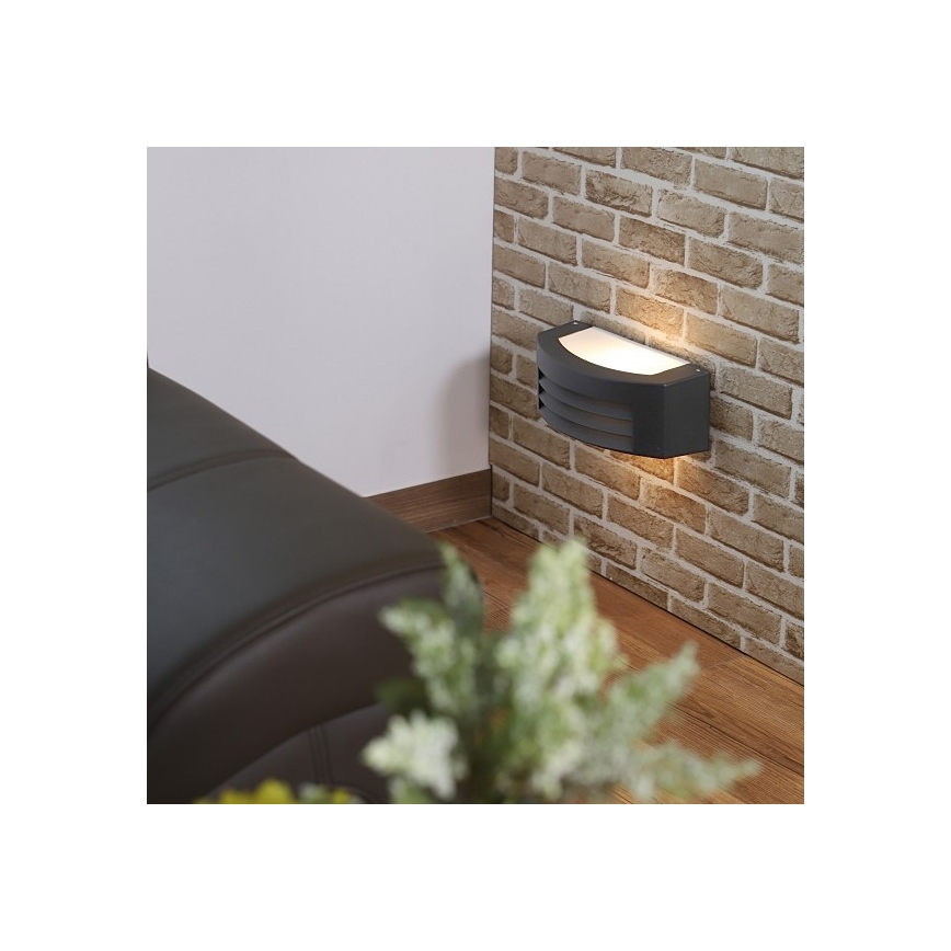 Aplique de exterior OLIANA 1xE27/60W/230V IP54 antracita