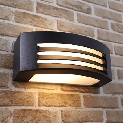 Aplique de exterior OLIANA 1xE27/60W/230V IP54 negro