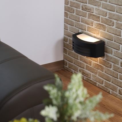 Aplique de exterior OLIANA 1xE27/60W/230V IP54 negro