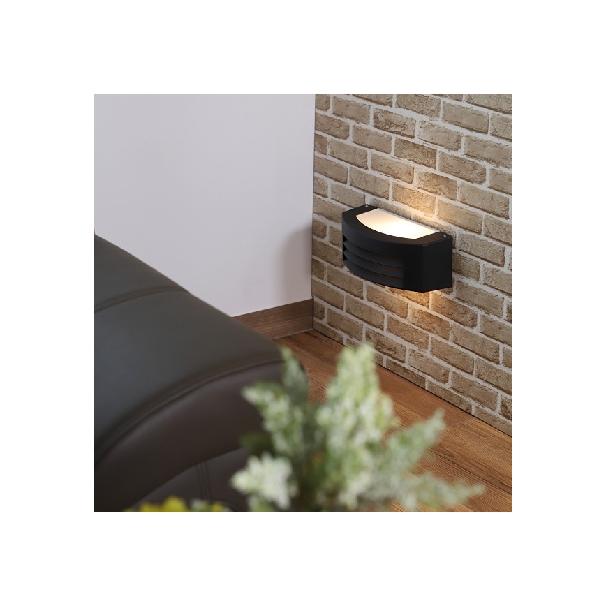Aplique de exterior OLIANA 1xE27/60W/230V IP54 negro