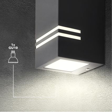 Aplique de exterior QUAZAR 1xGU10/11W/230V IP44