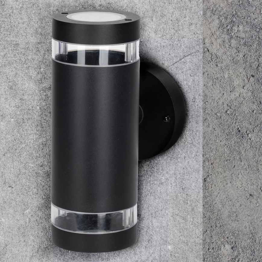 Aplique de exterior RINO 2xGU10/12W/230V IP54 negro