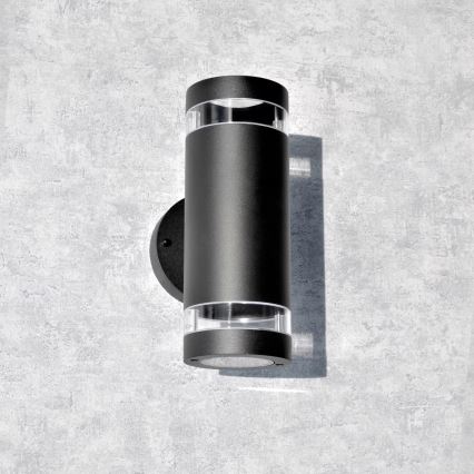 Aplique de exterior RINO 2xGU10/12W/230V IP54 negro