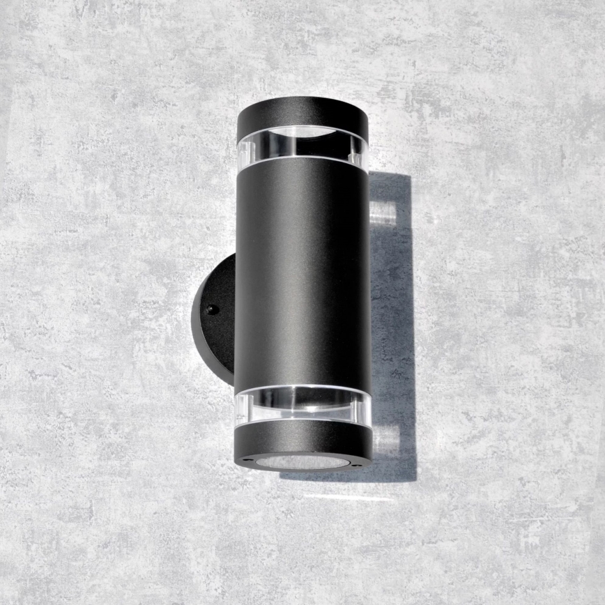Aplique de exterior RINO 2xGU10/12W/230V IP54 negro