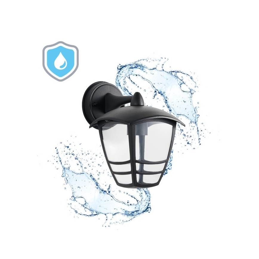 Aplique de exterior TEVIO KD 1xE27/60W/230V IP54 negro