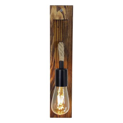 Aplique de pared AHSAP 1xE27/40W/230V, acabado pino nogal
