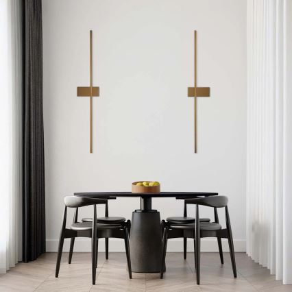 Aplique de pared AISHA LED/12W/230V 4000K 80 cm dorado