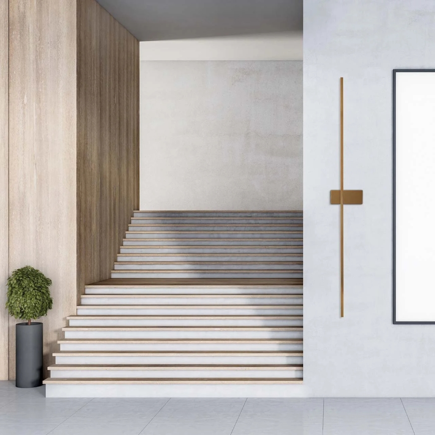 Aplique de pared AISHA LED/20W/230V 4000K 120 cm dorado