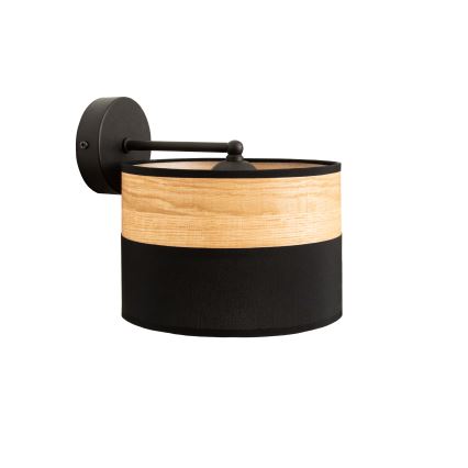 Aplique de pared ALBA 1xE27/15W/230V negro/marrón