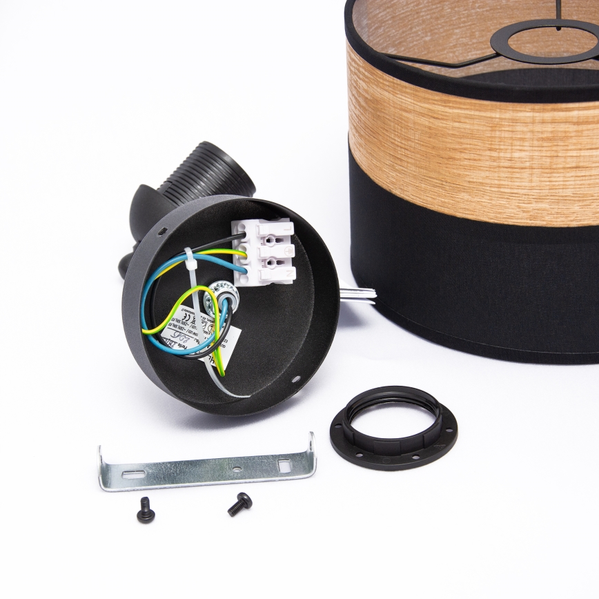 Aplique de pared ALBA 1xE27/15W/230V negro/marrón