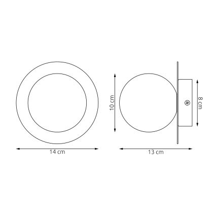 Aplique de pared AMERICANA 1xG9/8W/230V gris